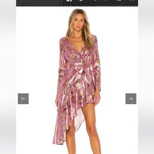 Tularosa Metallic Asymmetric Maggie Dress